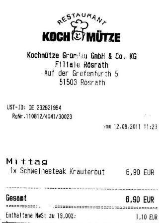 ehke Hffner Kochmtze Restaurant